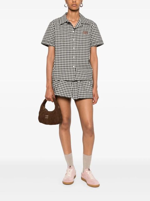 Miu Miu gingham-check shirt - Black - zdjęcie produktu nr 2