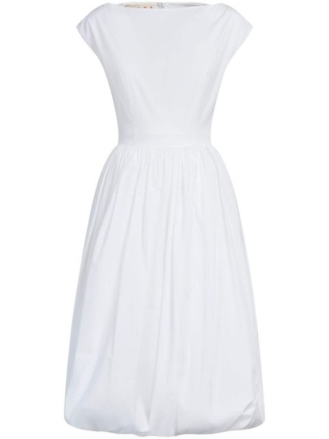 Marni boat-neck cotton midi dress - White - zdjęcie produktu nr 1