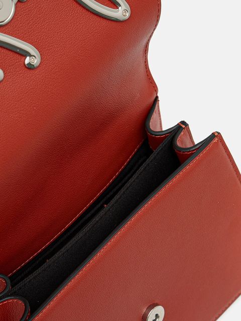 Karl Lagerfeld torebka skórzana K/SIGNATURE kolor pomarańczowy A1W30036