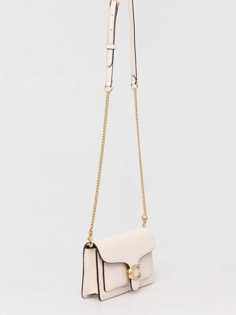 Coach torebka skórzana Tabby kolor beżowy CE772