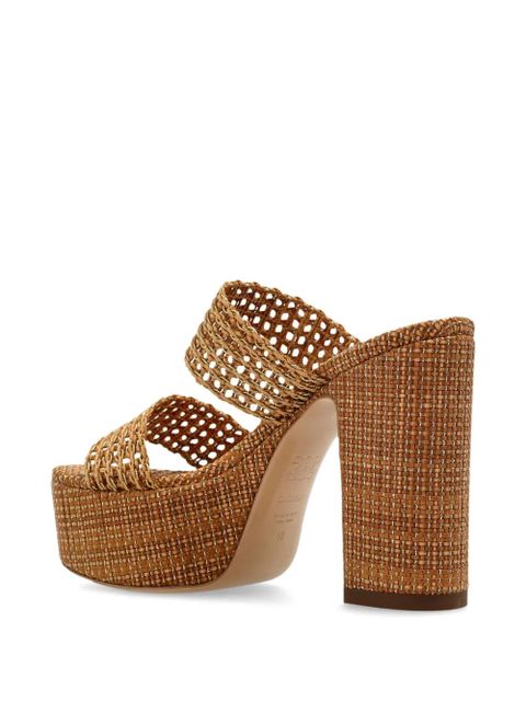 Casadei 120mm woven-platform sandals - Neutrals