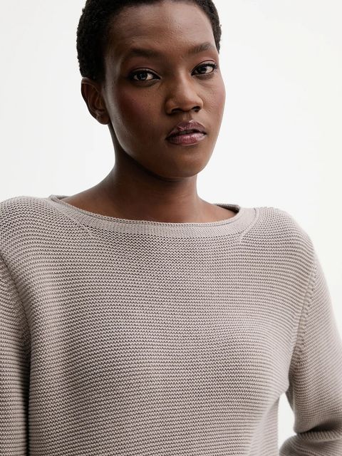 Marc O'Polo sweter bawełniany damski kolor beżowy 511605960113