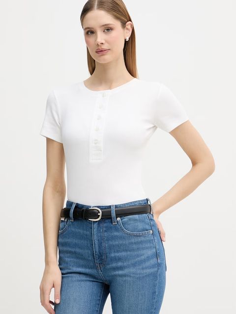 United Colors of Benetton t-shirt damski bawełniany z elastanem - zdjęcie produktu nr 2