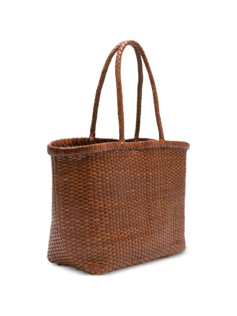 DRAGON DIFFUSION large B Weave leather shoulder bag - Brown