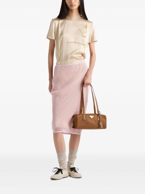 Prada Satin crepe top - Neutrals - zdjęcie produktu nr 2