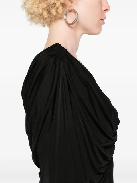 Saint Laurent draped mini dress - Black