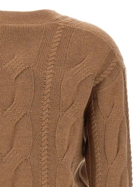 Max Mara Aladino cable-knit buttoned cardigan - Brown