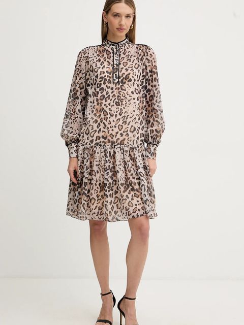 Fracomina sukienka kolor beżowy mini rozkloszowana FJ25WD1004W41201