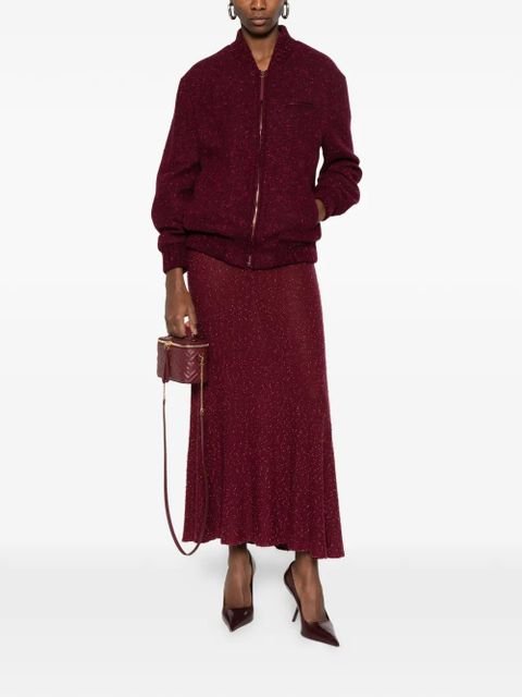 Gabriela Hearst Winslow zip bomber jacket - Red - zdjęcie produktu nr 2