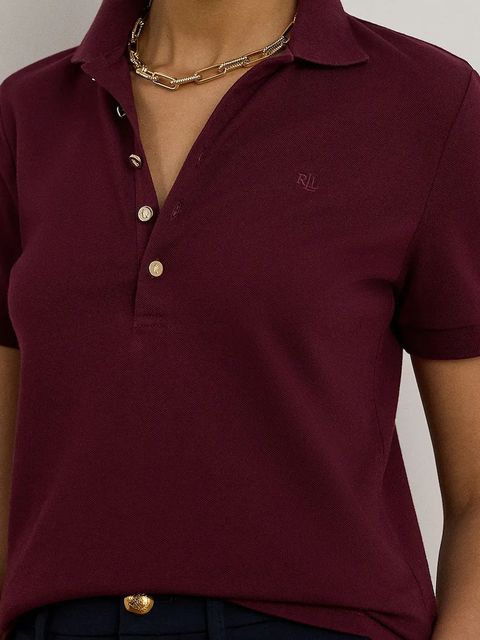 Lauren Ralph Lauren polo damski kolor bordowy 200679219