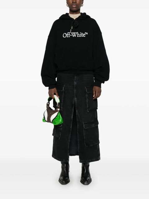 Off-White logo-print hoodie - Black - zdjęcie produktu nr 2