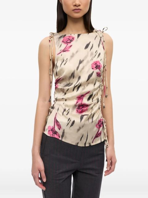 GANNI floral-print blouse - Neutrals - zdjęcie produktu nr 2