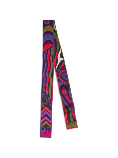 PUCCI Istrice marmo-print silk scarf - Black - zdjęcie produktu nr 1