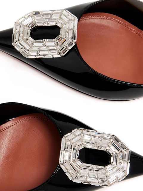 Amina Muaddi Camelia 60mm crystal-buckle pumps - Black