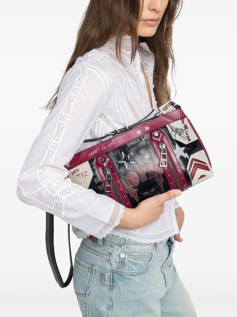 Zadig&Voltaire Sunny Moody Punk graphic-print cross body bag - Black - zdjęcie produktu nr 2