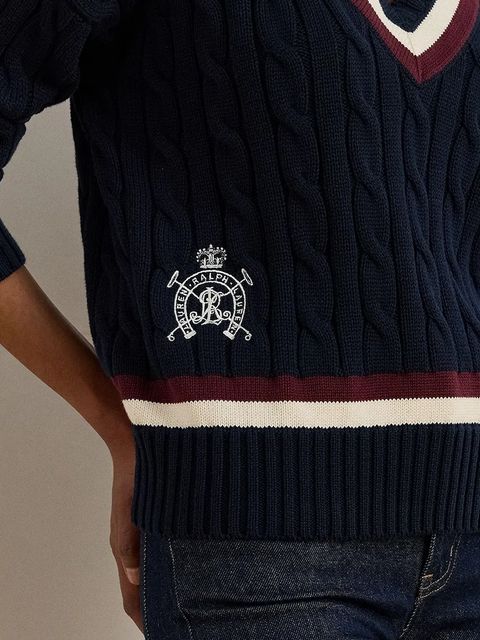 Lauren Ralph Lauren sweter bawełniany kolor granatowy 200P03474