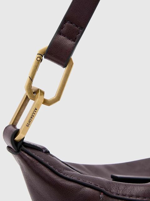 AllSaints torebka skórzana kolor brązowy W546XD