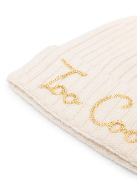MC2 Saint Barth Too Cool-embroidered ribbed beanie - Neutrals - zdjęcie produktu nr 2