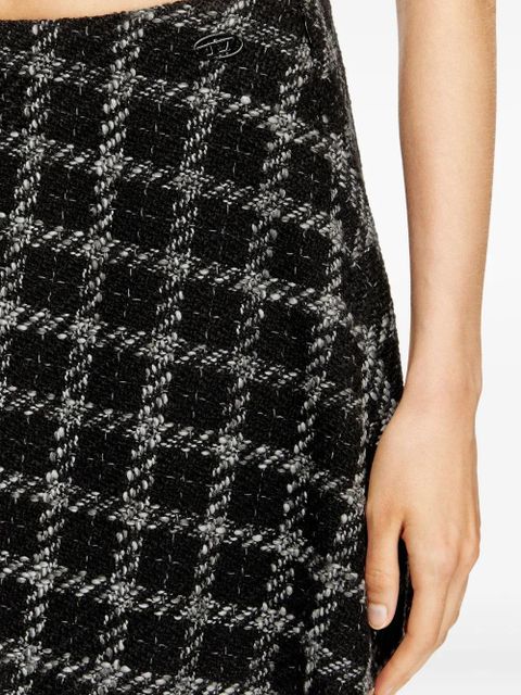 Diesel checked Gonna A-line skirt - Black