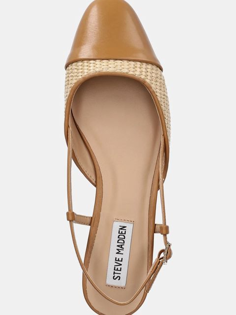 Steve Madden baleriny Belinda kolor beżowy z odkrytą piętą SM11002823