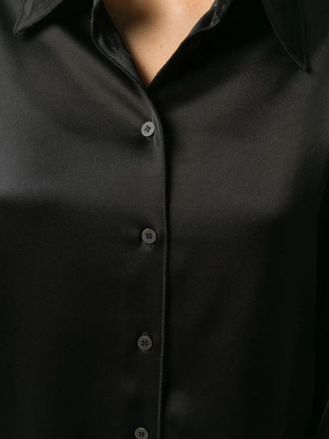 Nanushka Mandine satin long-sleeved shirt - Black - zdjęcie produktu nr 2