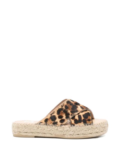 Manebi criss-cross leopard-print espadrilles - Neutrals - zdjęcie produktu nr 1