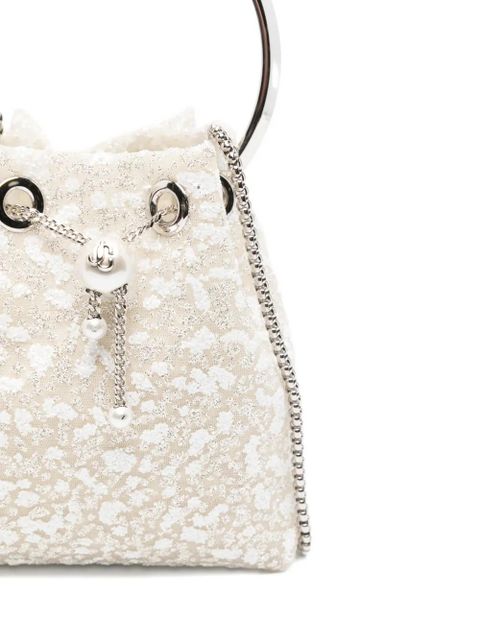 Jimmy Choo Bon Bon ring-handle chain tote bag - Neutrals