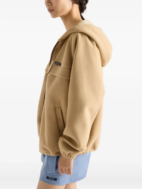 Prada hooded raglan jacket - Neutrals