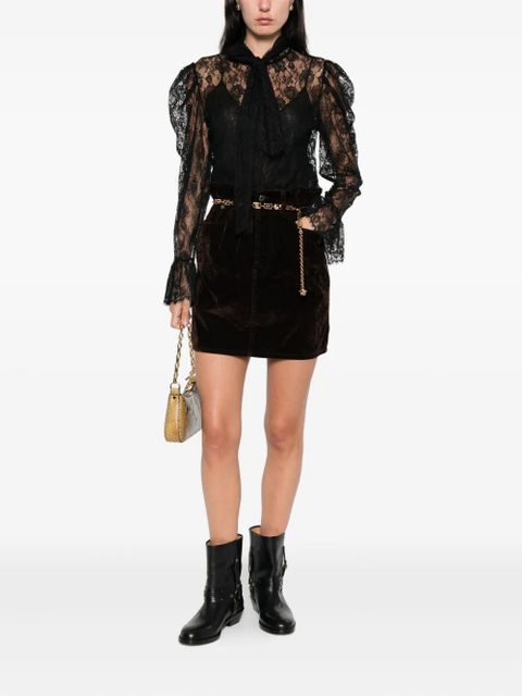 Chloé floral-lace blouse - Black