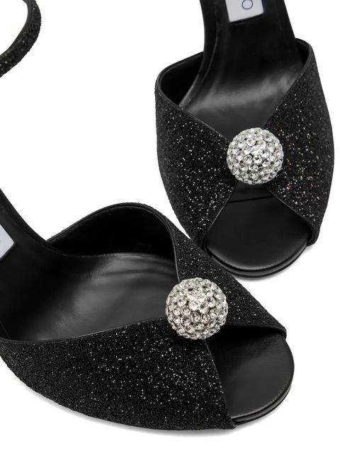 Jimmy Choo Sacora crystal-embellished sandals - Black