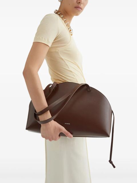 Jil Sander curved medium shoulder bag - Brown - zdjęcie produktu nr 2