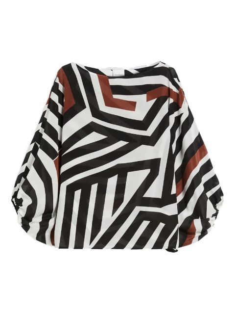 Max Mara Camino asymmetric striped blouse - Black - zdjęcie produktu nr 1