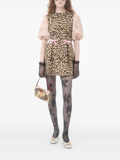 Valentino Garavani leopard-print mini dress - Neutrals