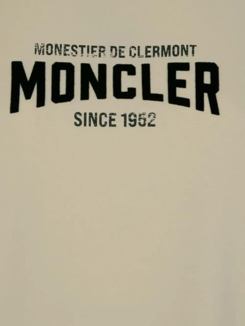 Moncler logo-print cotton T-shirt - Neutrals