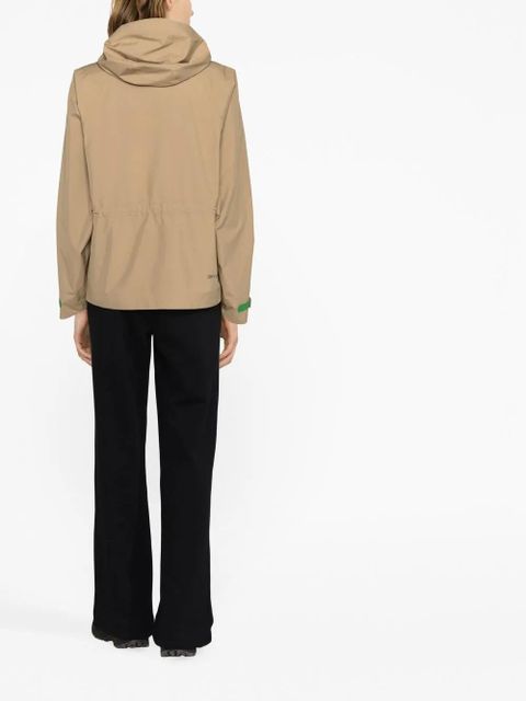 Moncler Grenoble single-breasted hooded coat - Neutrals