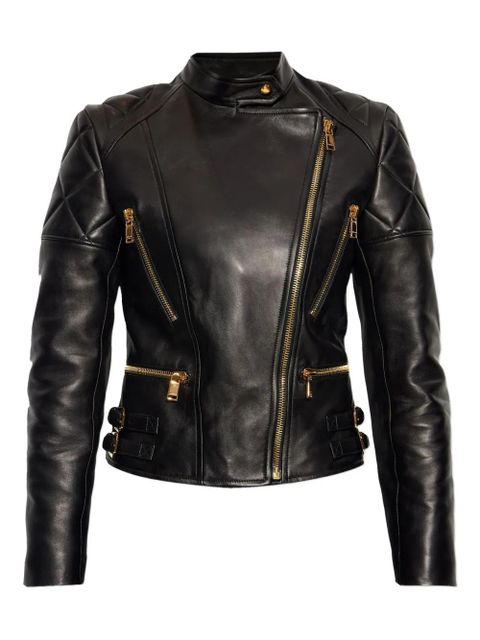 Versace quilted leather jacket - Black - zdjęcie produktu nr 1