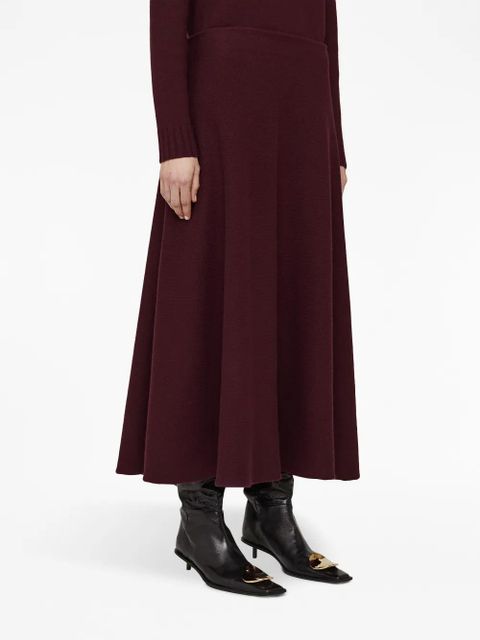 Jil Sander wool flared long skirt - zdjęcie produktu nr 2