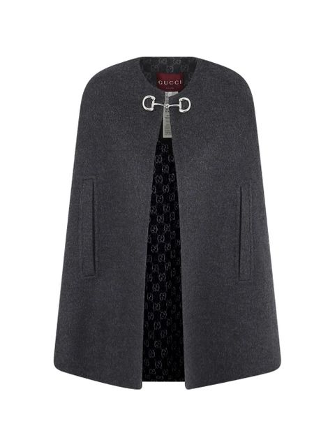 Gucci Horsebit reversible cape - Grey - zdjęcie produktu nr 1
