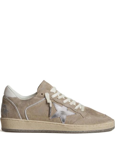 Golden Goose Ball Star LTD star-embellished suede sneakers - Neutrals - zdjęcie produktu nr 1