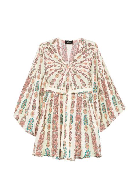 ETRO V-neck paisley-print mini dress - Green - zdjęcie produktu nr 1