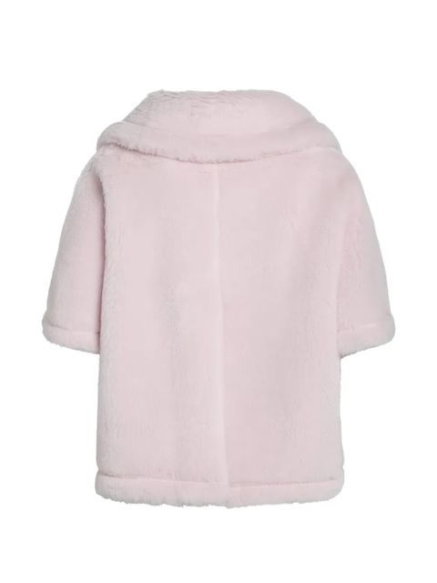 Max Mara Corvino teddy-texture buttoned cape - Pink - zdjęcie produktu nr 2