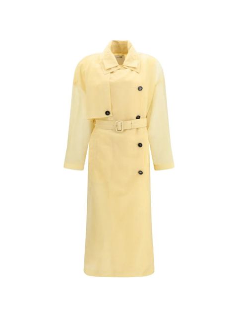 Sportmax Fata belted buttoned trench coat - Yellow - zdjęcie produktu nr 1