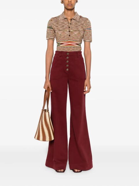 ETRO button-fly wide-leg jeans - Red