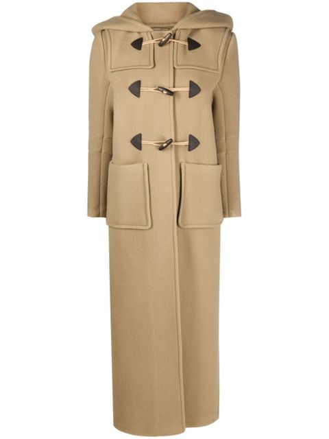 Prada slouch-hood wool coat - Neutrals - zdjęcie produktu nr 1