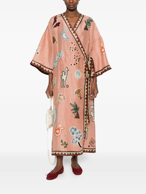 ALEMAIS Laurence printed trim dress - Pink - zdjęcie produktu nr 2