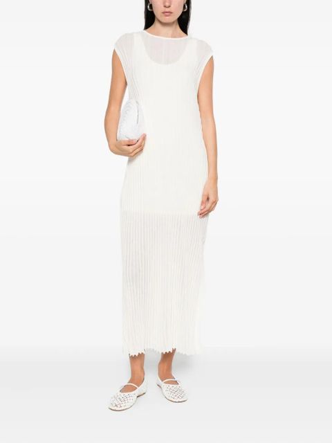 LouLou de Saison Ada pleated sleeveless midi dress - White - zdjęcie produktu nr 2