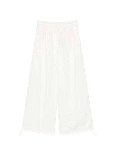 Weekend Max Mara drawstring wide-leg trousers - White - zdjęcie produktu nr 1