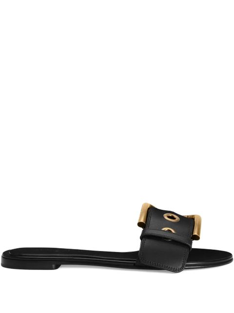 Dolce & Gabbana buckle-detail flat sandals - Black - zdjęcie produktu nr 1