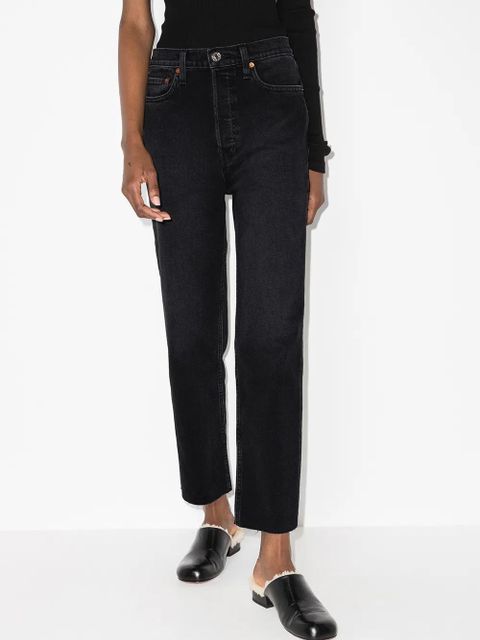 RE/DONE '70s Stone Pipe straight-leg jeans - Black