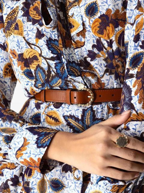 Ulla Johnson Gia twist-buckle leather belt - Orange